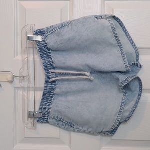 Kendall and Kylie blue tie shorts